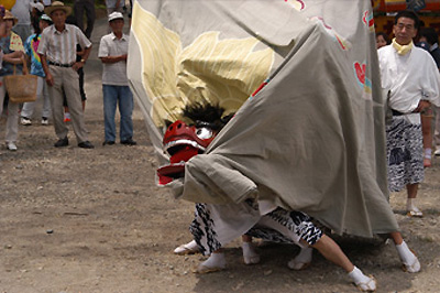 病魔退散！獅子舞の頭(木製)